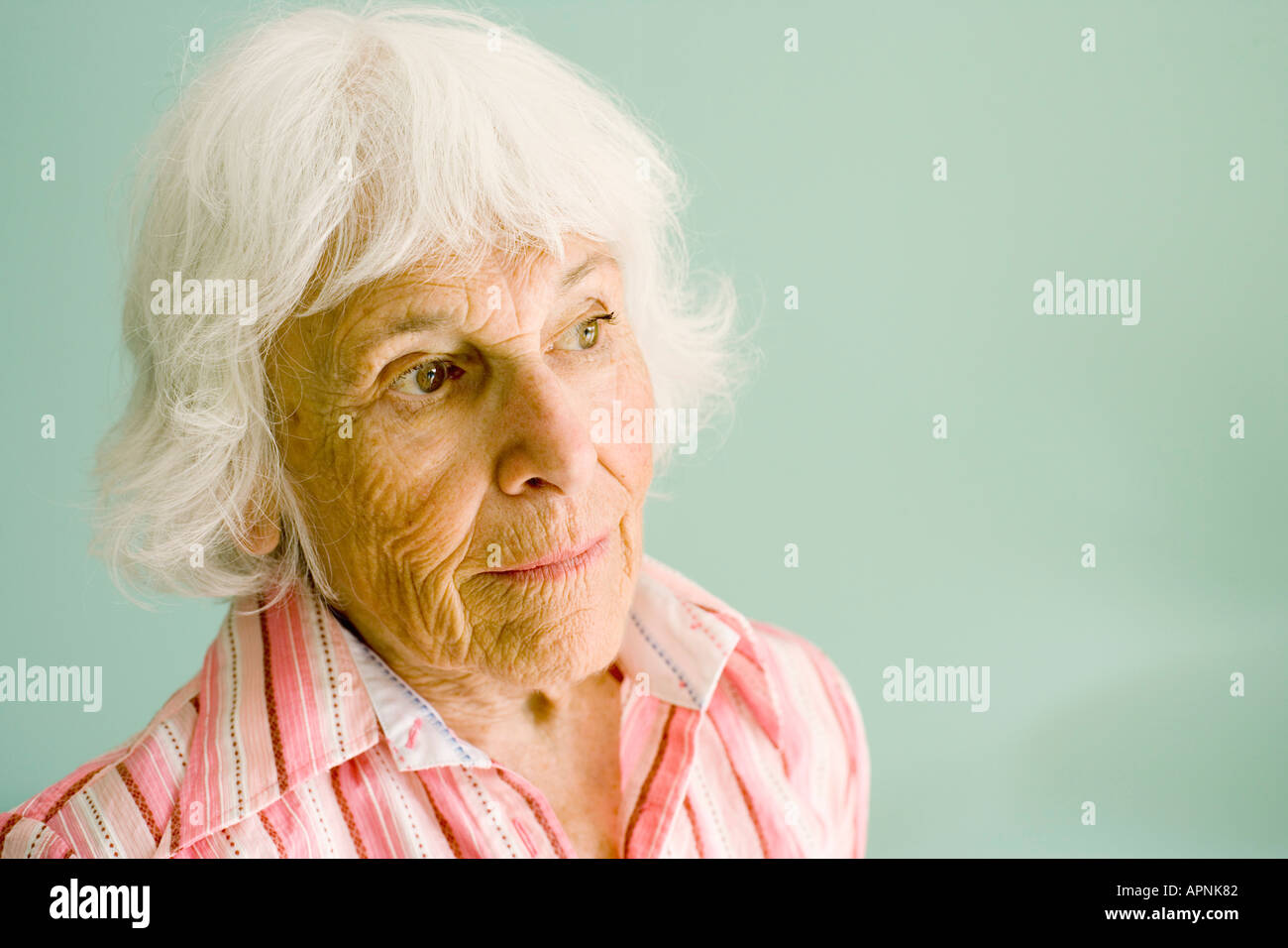 Woman with thoughtful look hi-res stock photography and images - Alamy