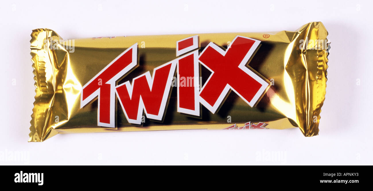 a twix chocolate bar in a wrapper Stock Photo - Alamy