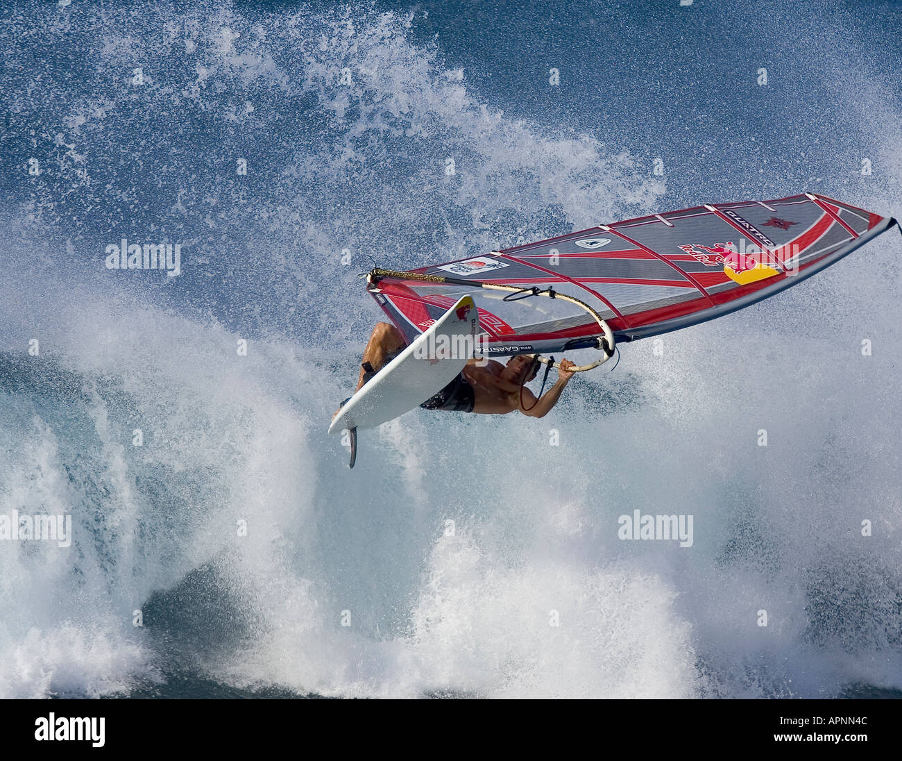 TRISTAN BOXFORD IN MAUI WINDSURFING ACTION Stock Photo Alamy