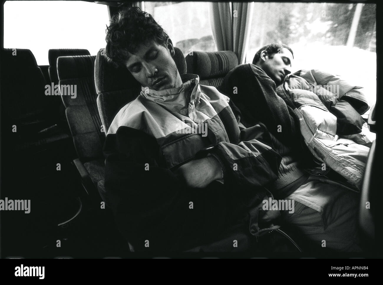 TRAVELLING BY COACH Stock Photo