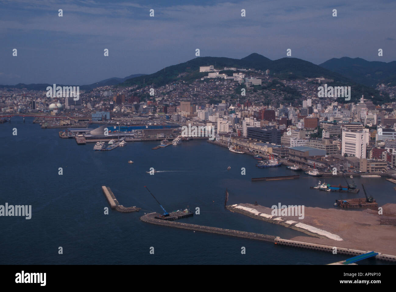 Nagasaki harbour Japan Stock Photo - Alamy