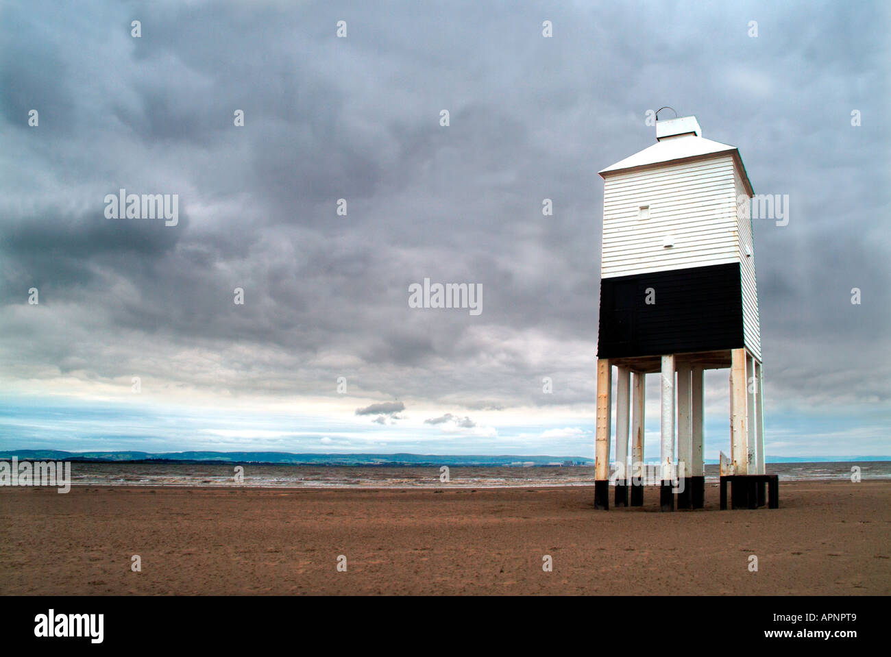 Lighthouse at Burnham on Sea, North Somerset Stock Photo