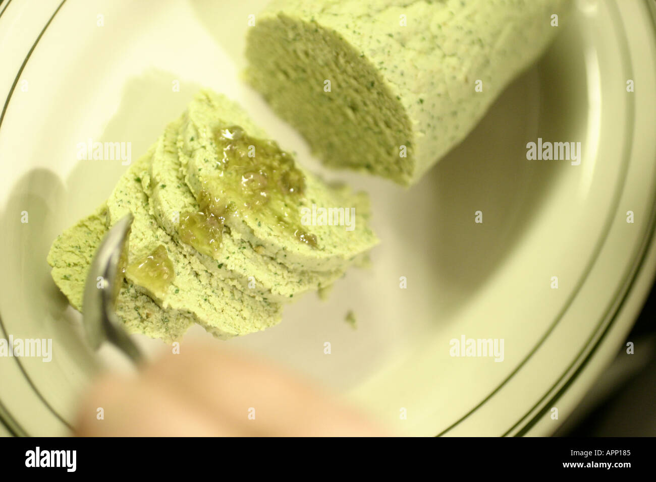 Salami of Tuna classic antipasto dish from Piemonte Italy Stock Photo