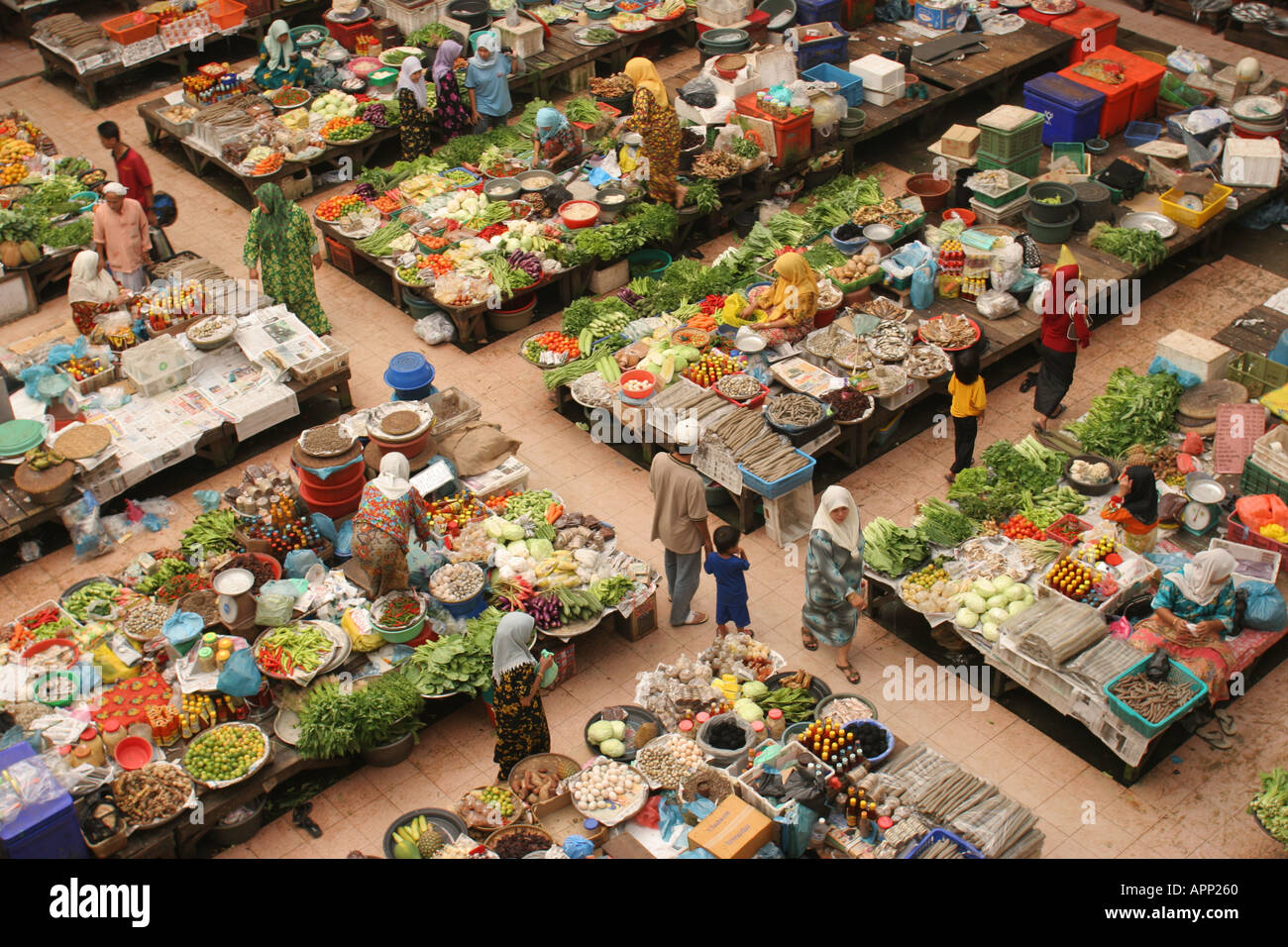 Central Market Kota Bahru  Malaysia Stock Photo