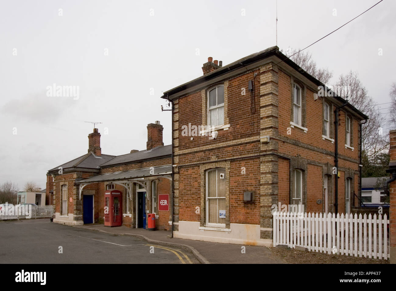 Old railway station Epping Ongar Railway Volunteer Society, Ongar Essex GB UK Stock Photo