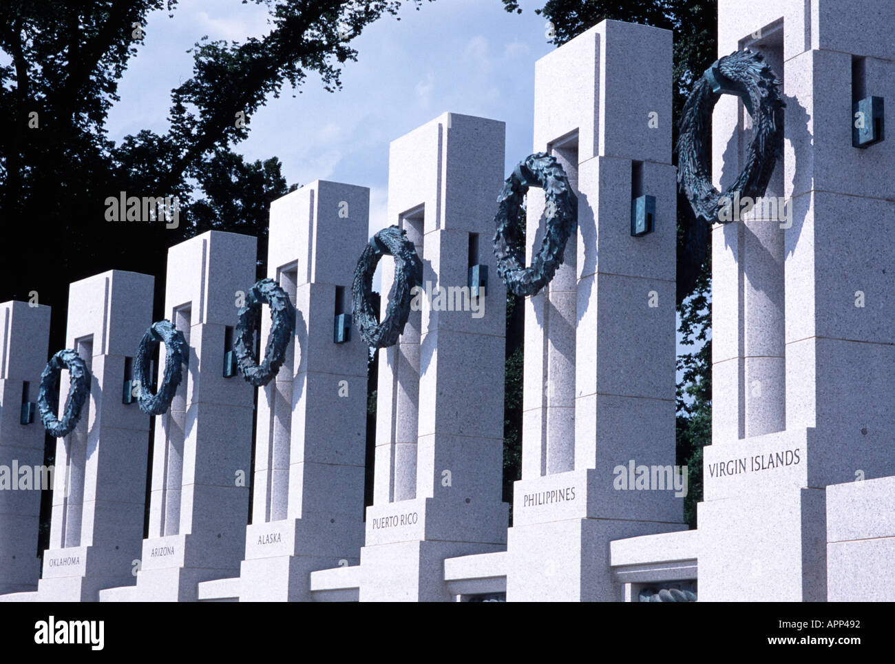World War II Memorial in Washington D.C. Stock Photo