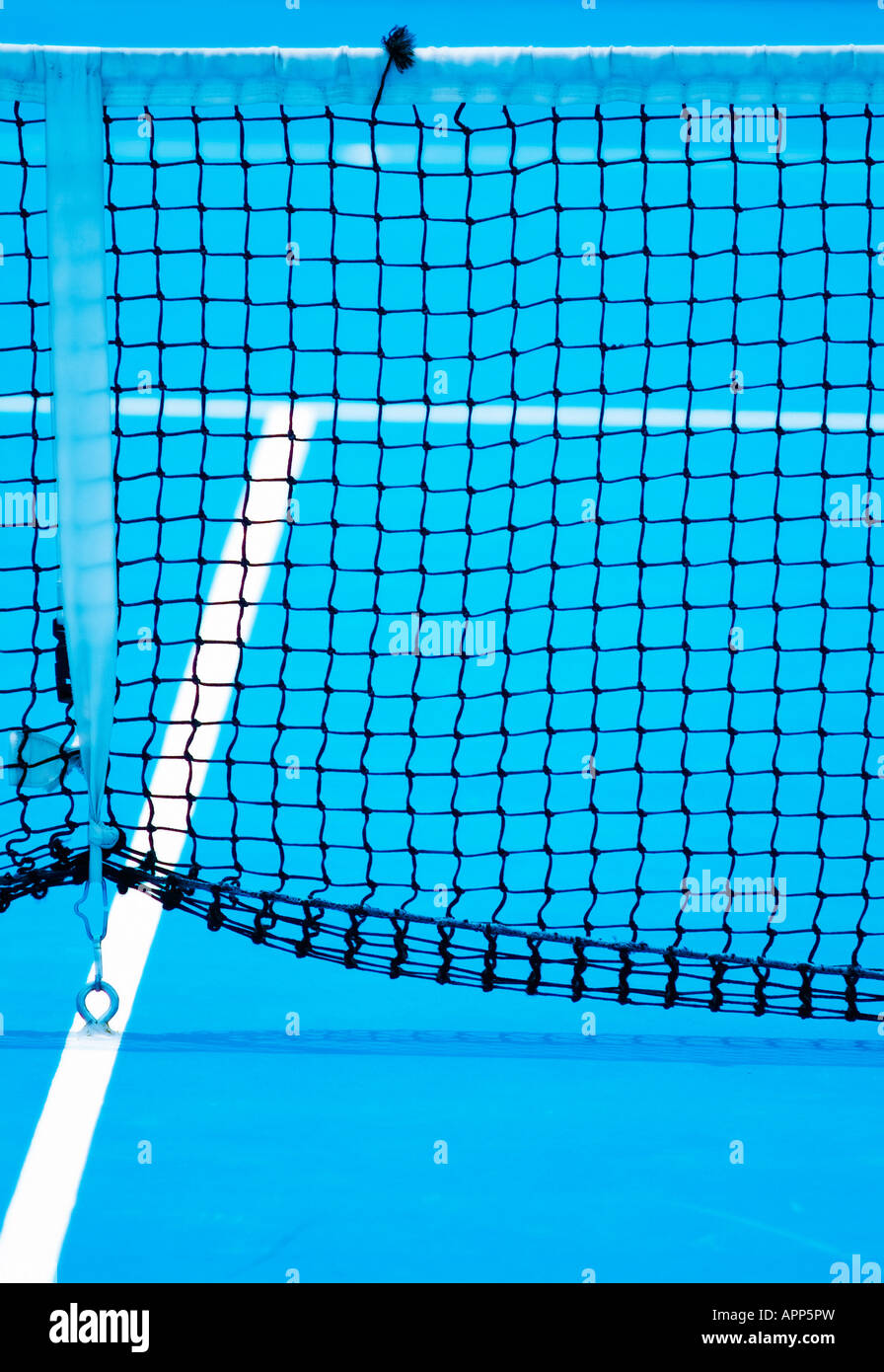 Detail of net on a tennis court Stock Photo Alamy
