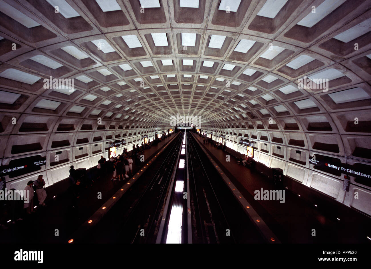 Metro Tunnel, Washington D.C. Stock Photo