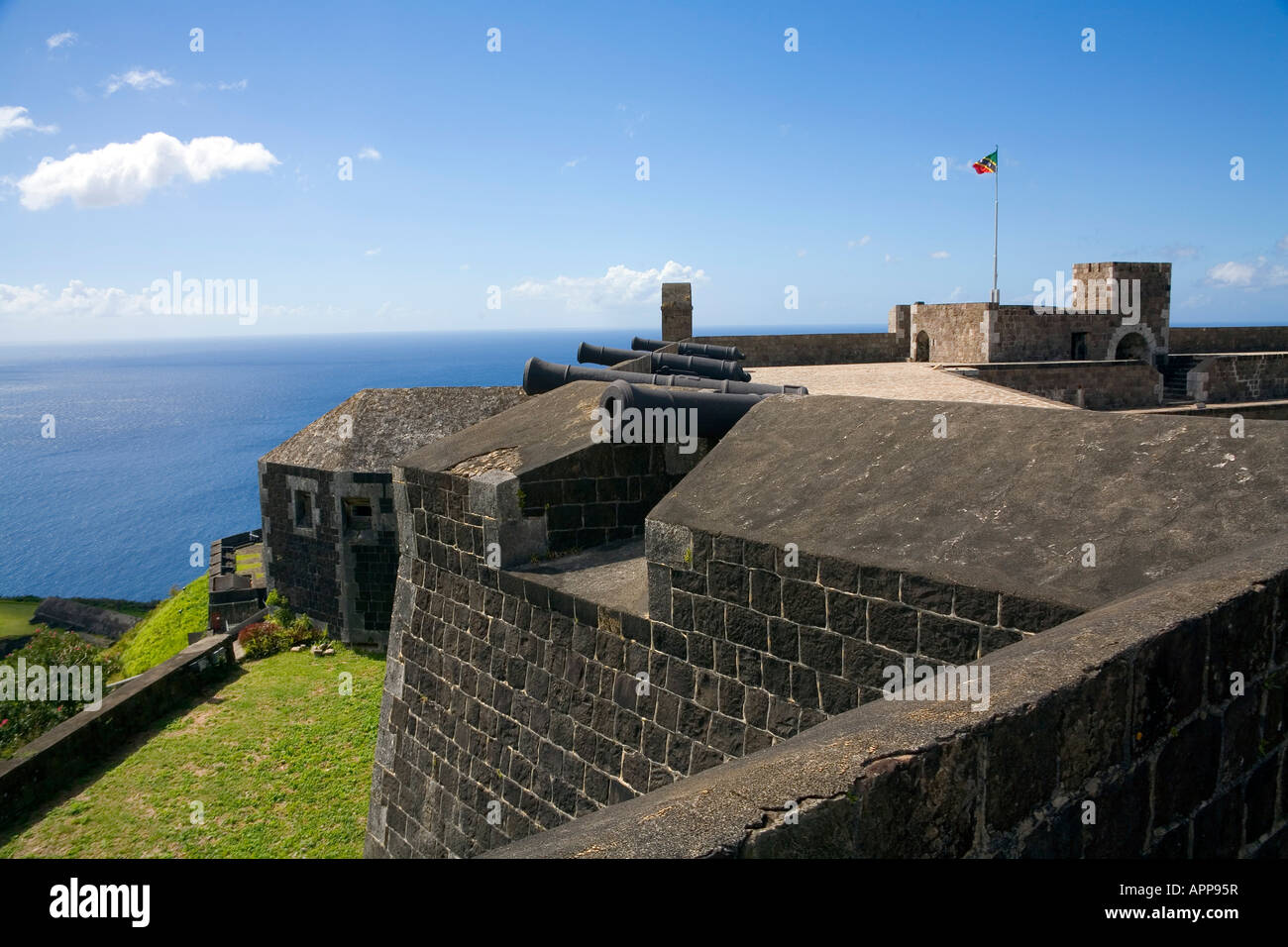 Brimstone Hill Fortress at St Kitts in the Caribbean Stock Photo
