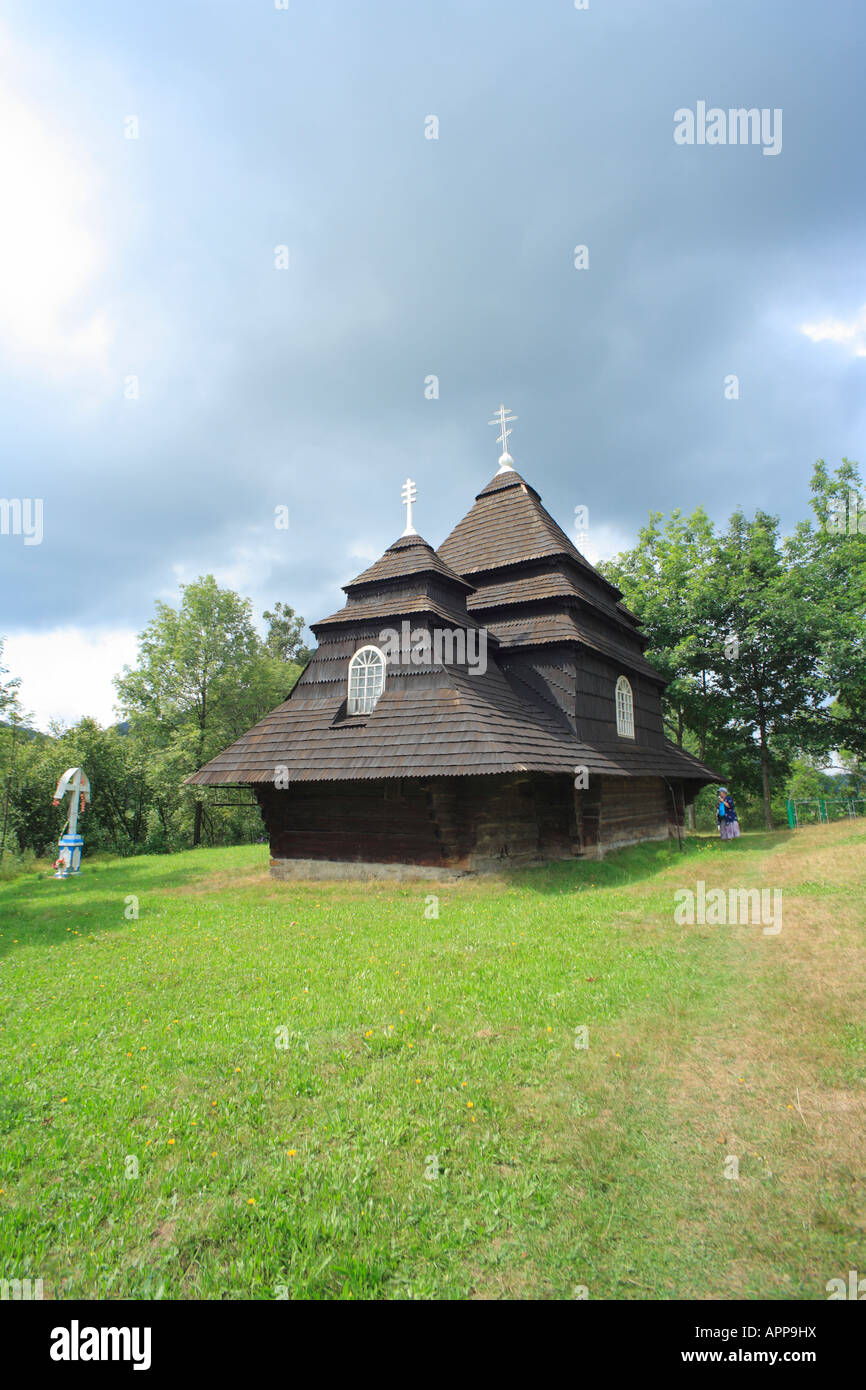 Church of St Michael, 1745, Zakarpattia Oblast (Transcarpathian Oblast, Transcarpathia, Zakarpattya, Subcarpathian Rus), Ukraine Stock Photo