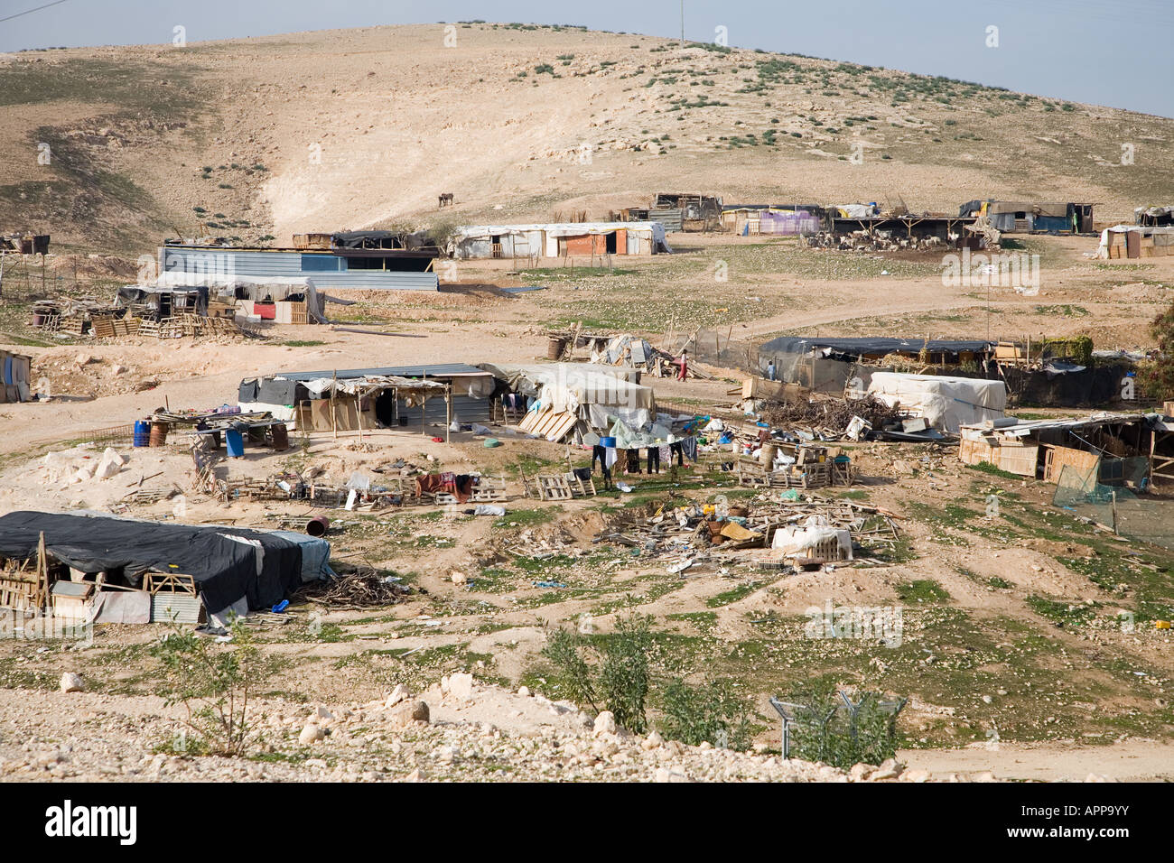 Stock Photo of a Bedouin Encampment in The Judean Desert Stock Photo