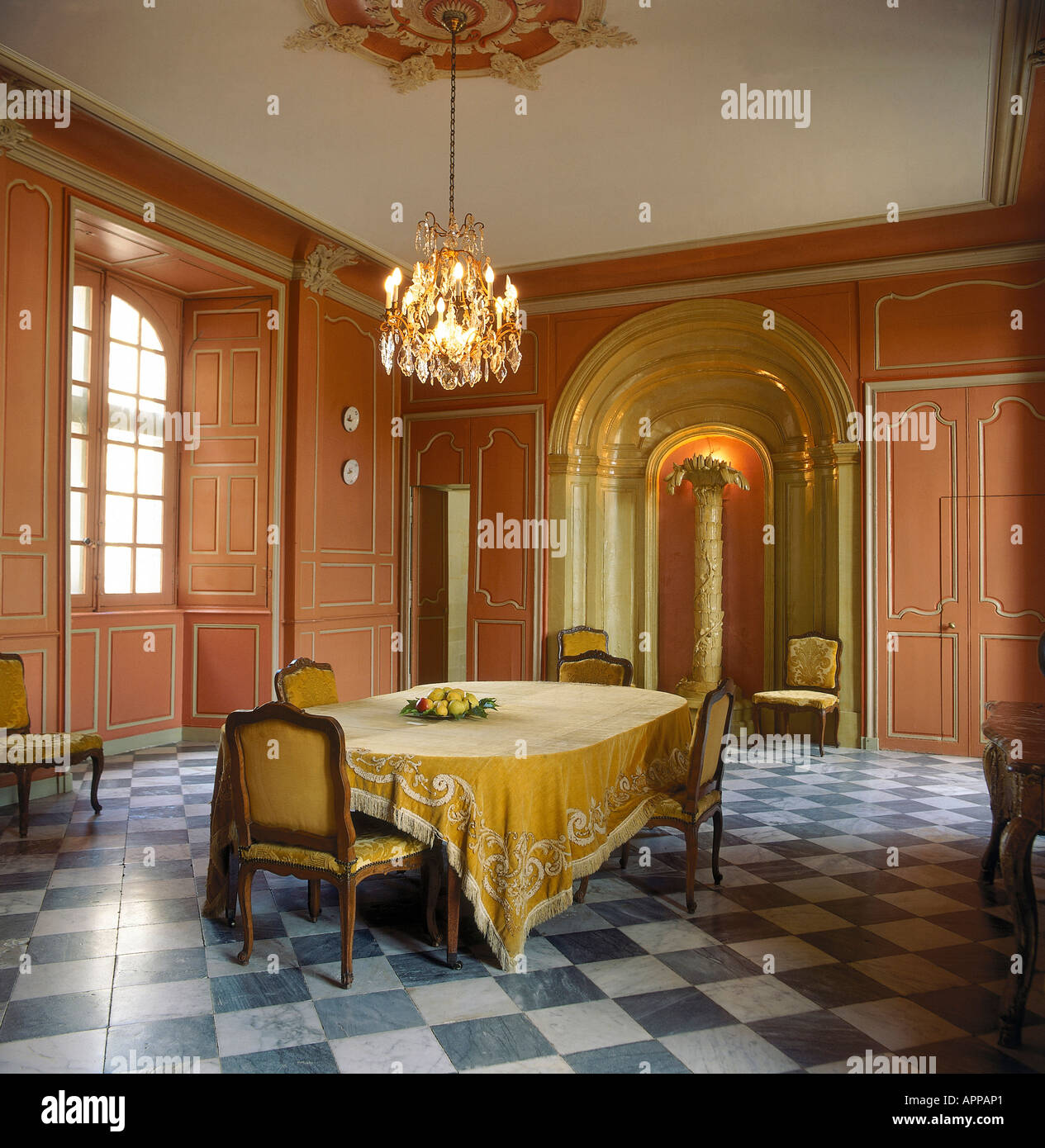 The Dining Room In The French Renaissance Chateau De