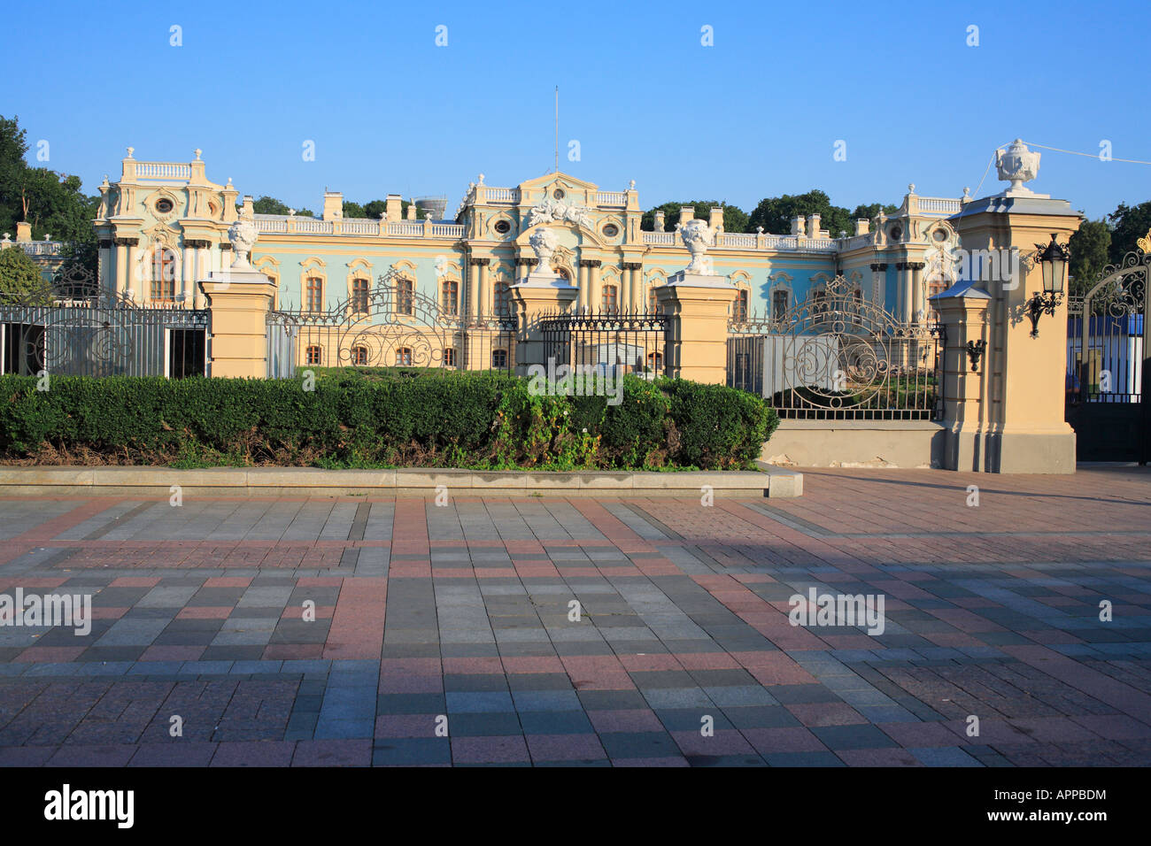 Mariyinsky Palace (1744), architect Bartolomeo Rastrelli, ceremonial residence of the President of Ukraine, Kiev, Ukraine Stock Photo