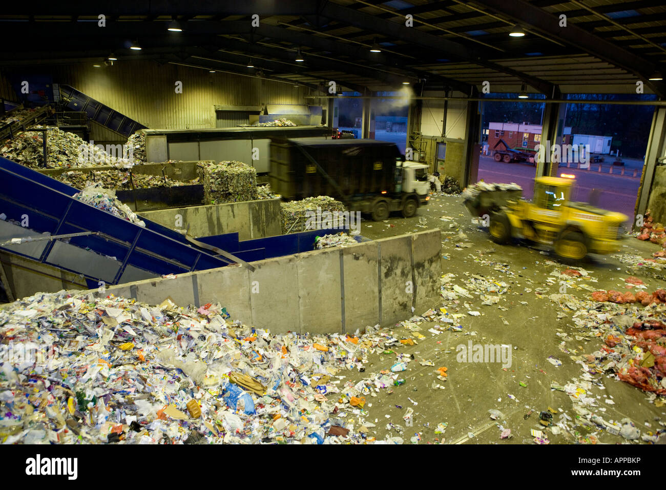 Community waste recycling Milton Keynes Stock Photo Alamy
