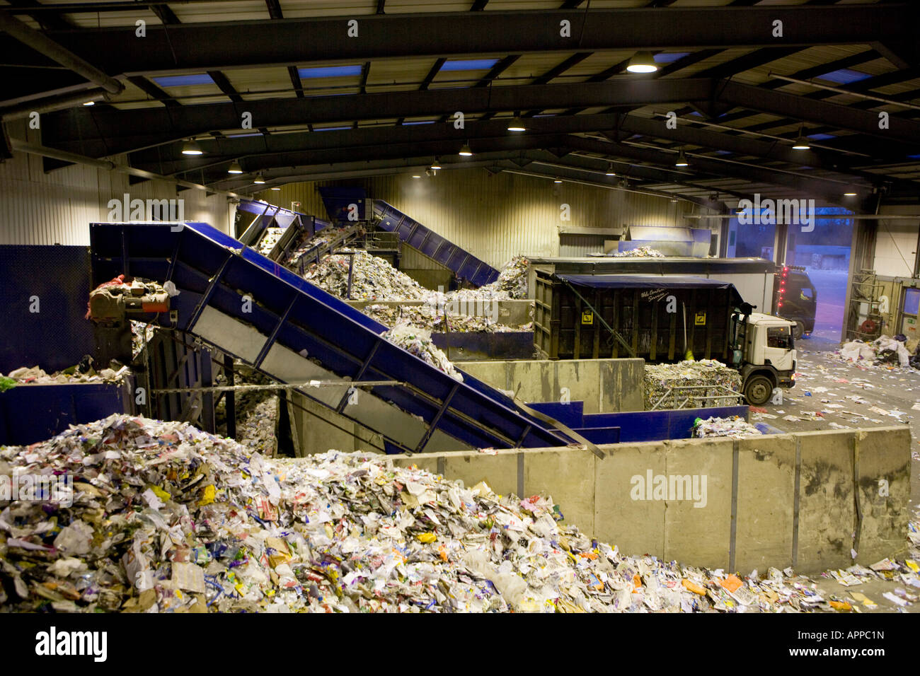Community waste recycling Milton Keynes Stock Photo Alamy