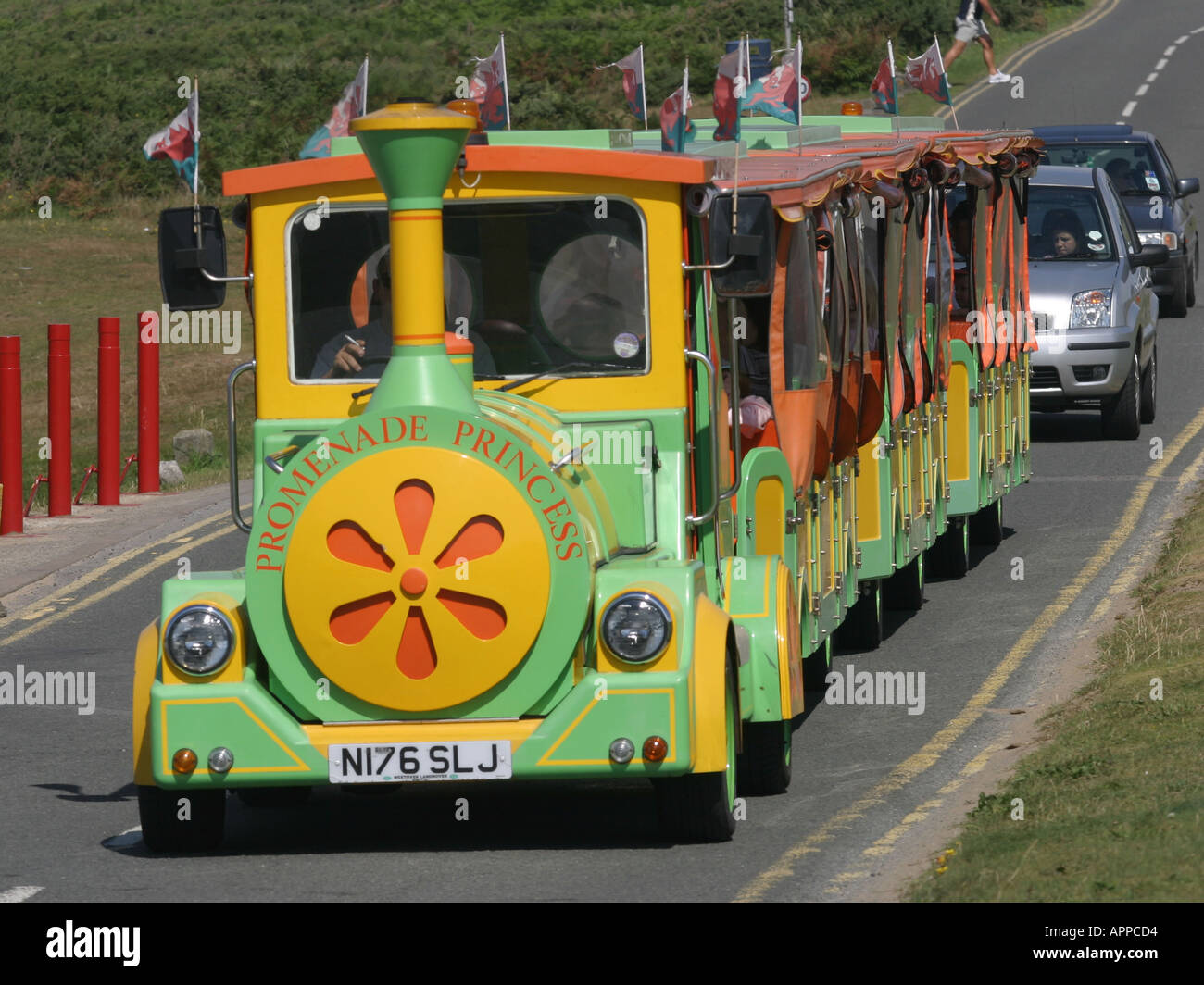 Porthcawl Road Train at Rest Bay Stock Photo