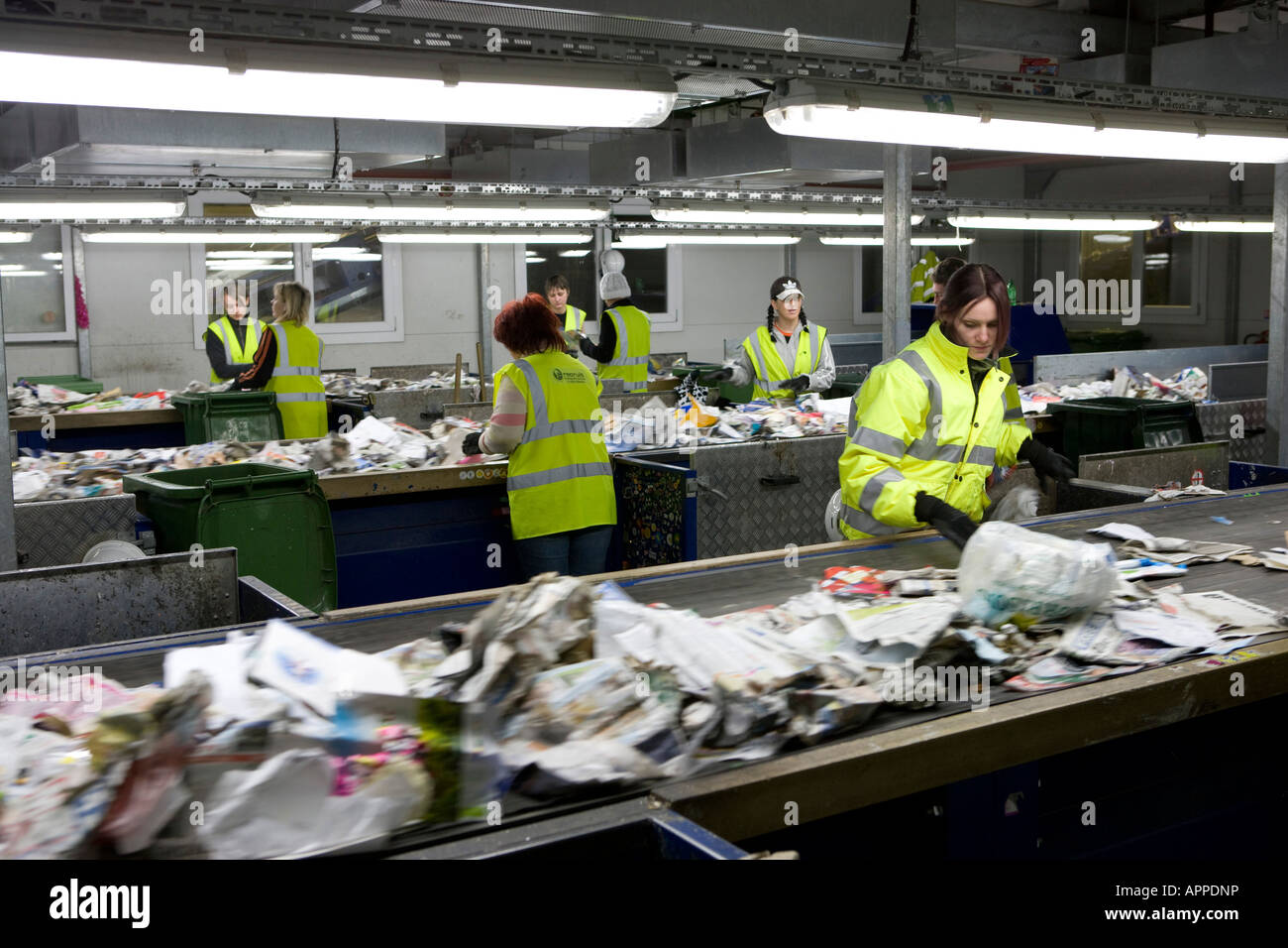 Community waste recycling Milton Keynes Stock Photo Alamy