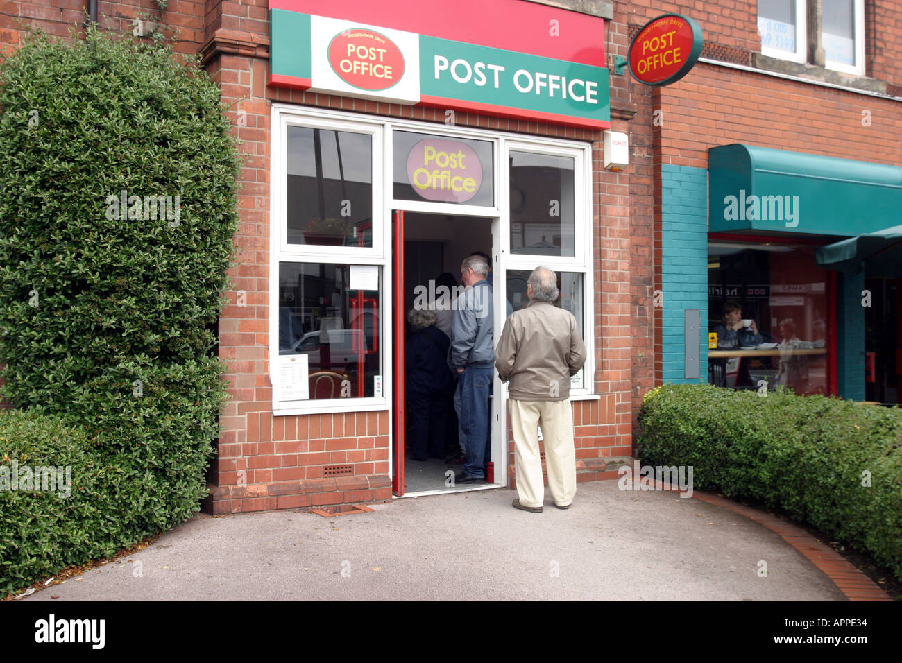 Queue outside Mapperley Post Office Due to the closure of so many local ...