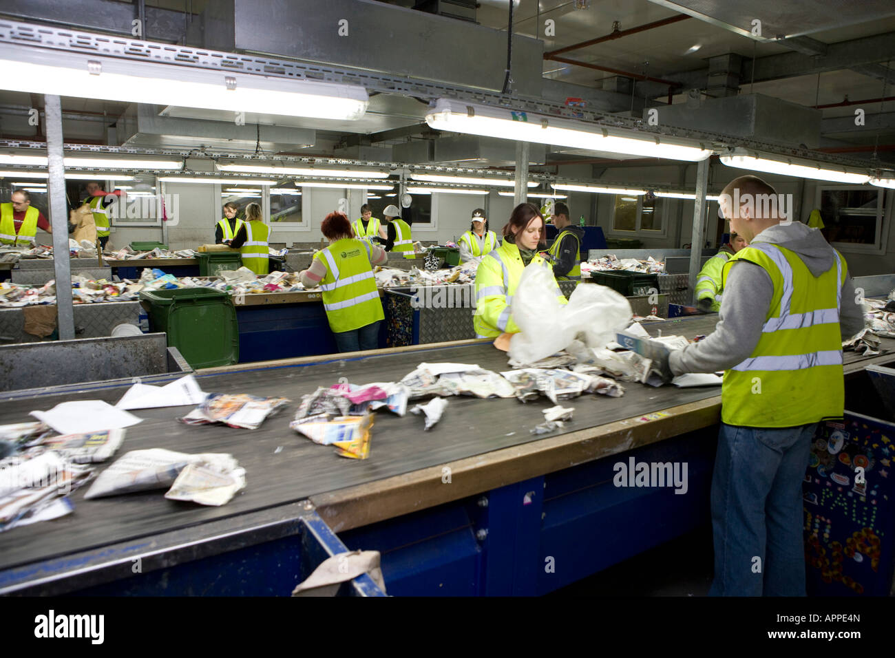 Community waste recycling Milton Keynes Stock Photo Alamy