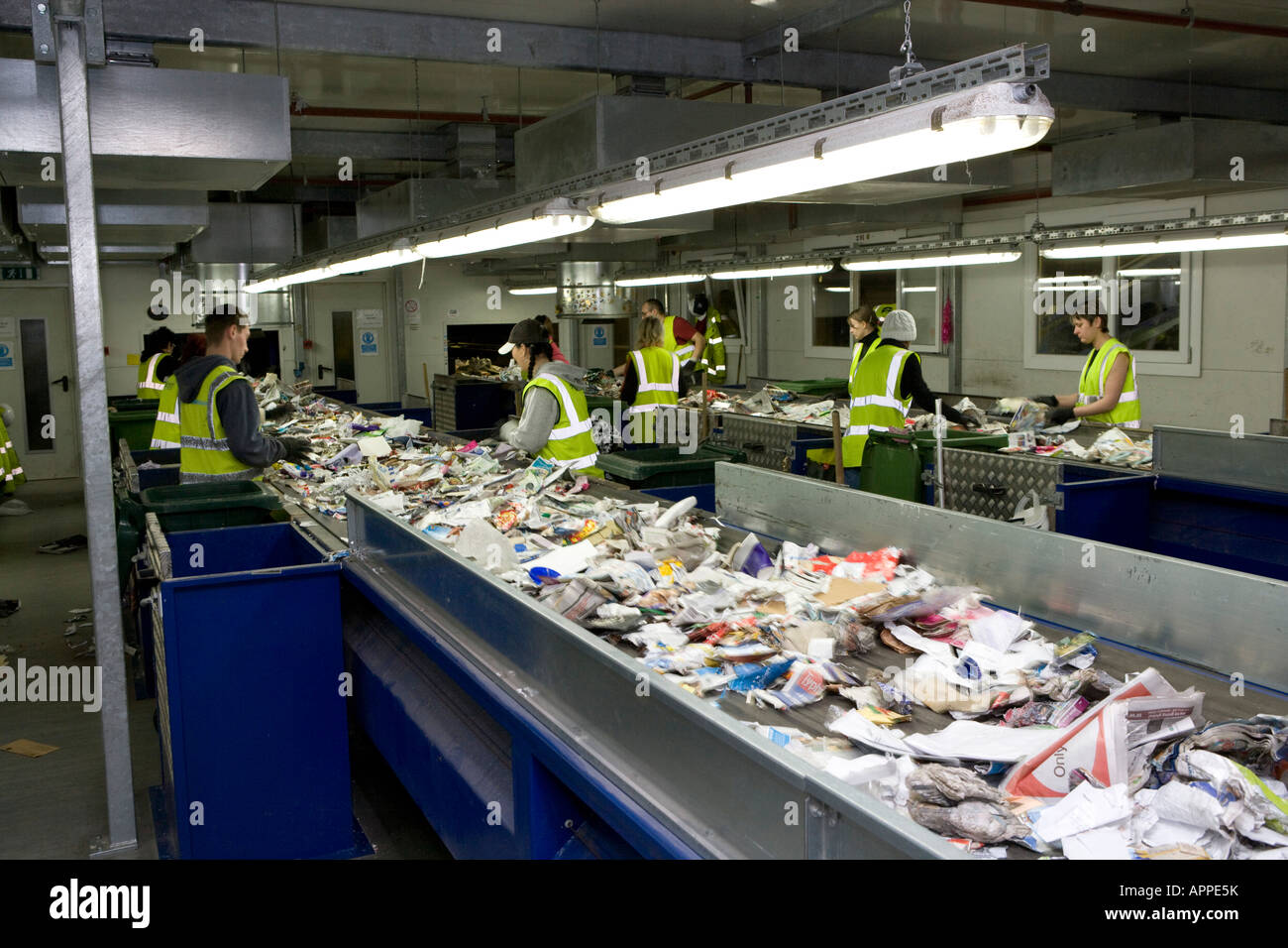 Community waste recycling Milton Keynes Stock Photo Alamy