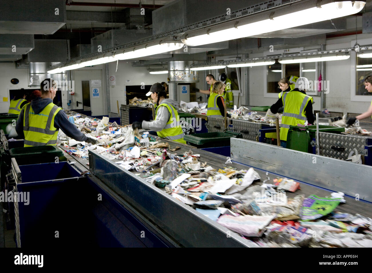 Community waste recycling Milton Keynes Stock Photo Alamy