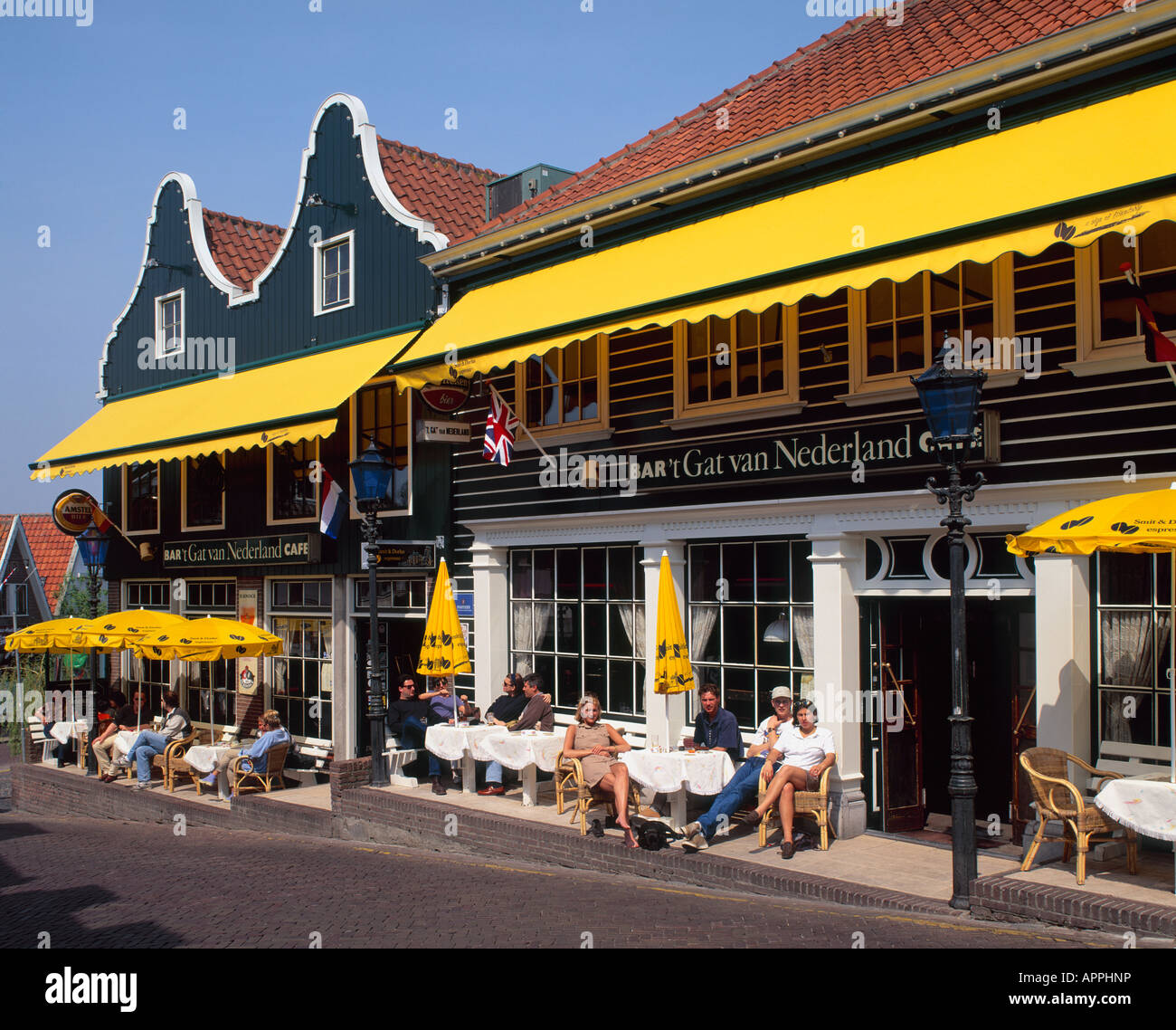 cafe restaurant Volendam Netherlands Holland Stock Photo