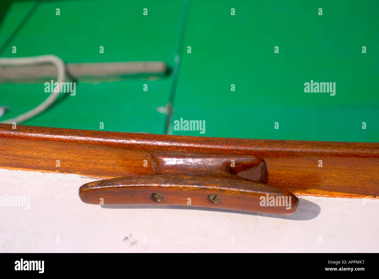 details of old antic traditionnal wooden boat Stock Photo