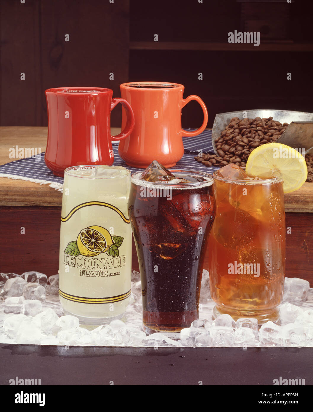 Hot and cold drinks Stock Photo Alamy