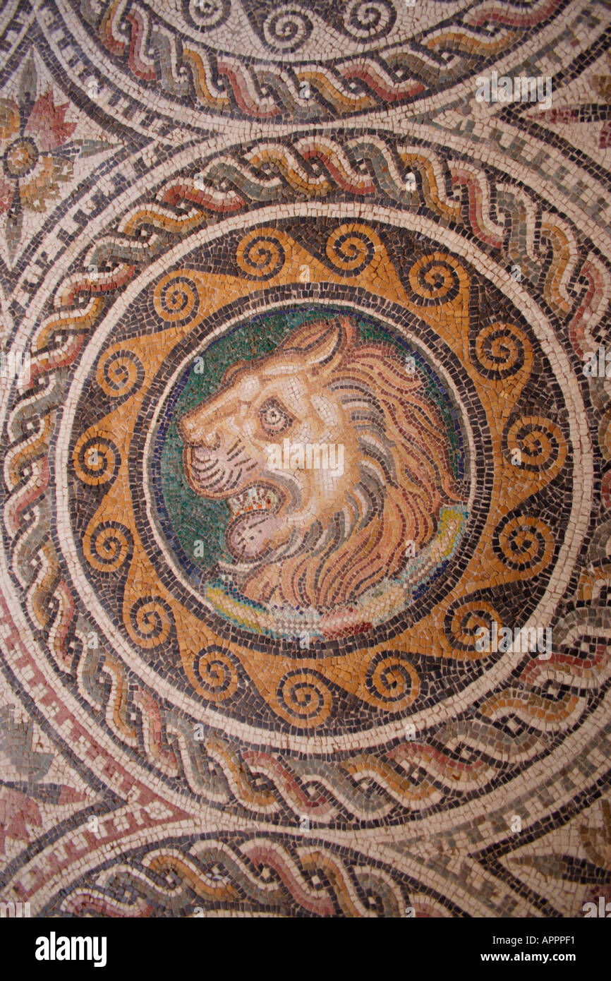 mosaic in sabratha, libya Stock Photo