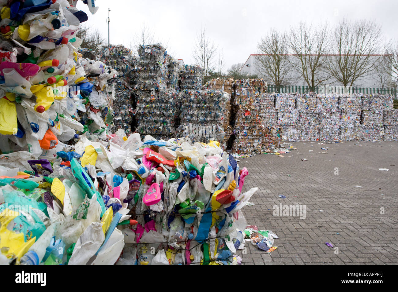 Community waste recycling Milton Keynes Stock Photo Alamy