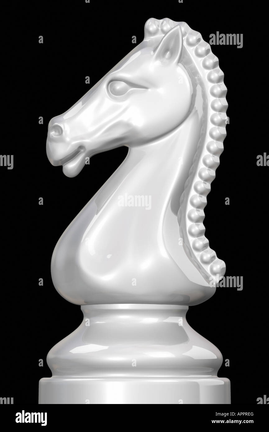 Chess piece knight Black and White Stock Photos & Images - Alamy