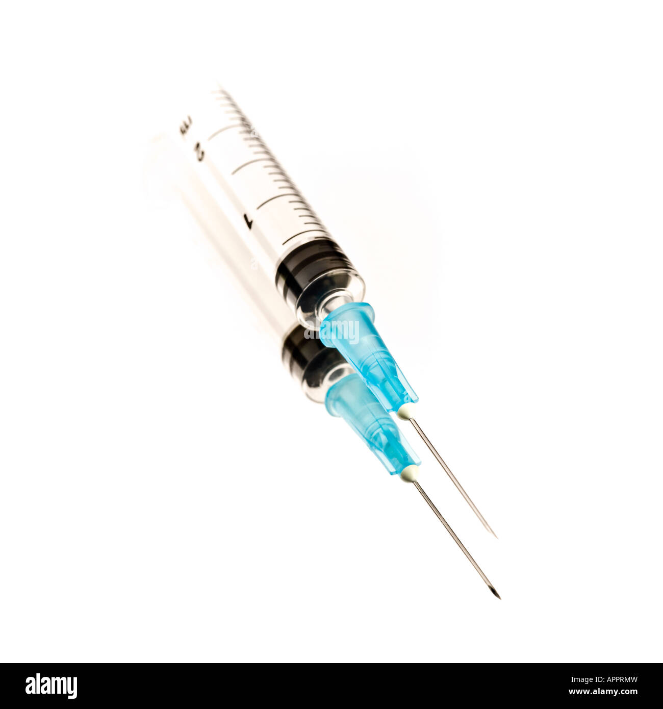 medical syringe with needle Stock Photo