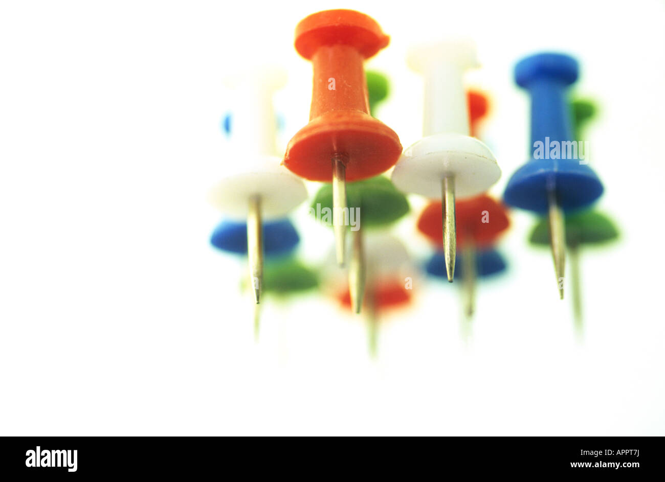 Coloured drawing pins Stock Photo Alamy