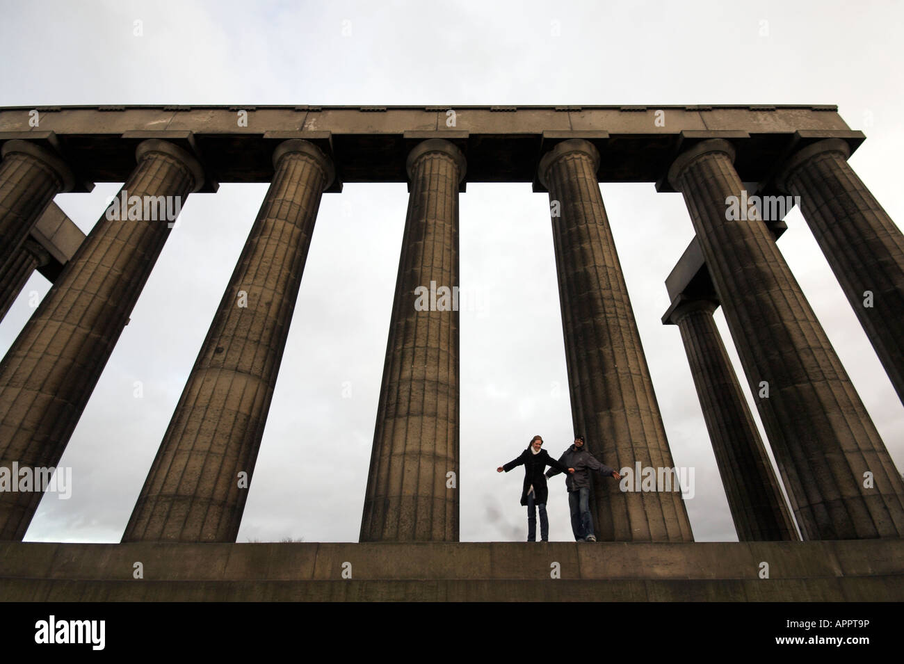 National Monument, Carlton Hill, Edinburgh, Scotland, UK Stock Photo