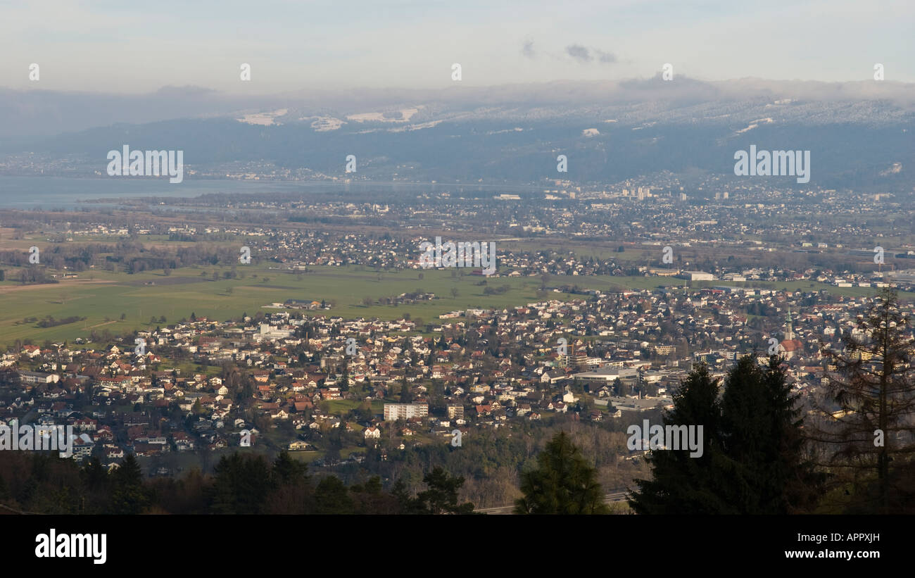 Three countries meet at Lake Constance (Bodensee) Foreground Hoechst