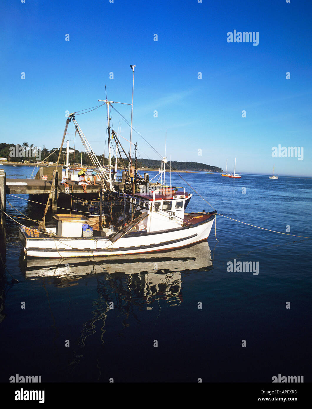 Fishing boat at the holiday resort of Bateman s Bay Stock Photo Alamy