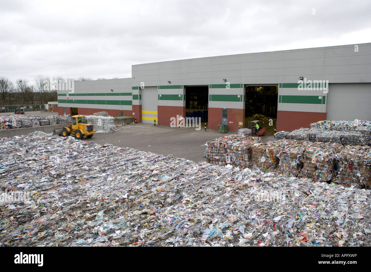 Community waste recycling Milton Keynes Stock Photo Alamy
