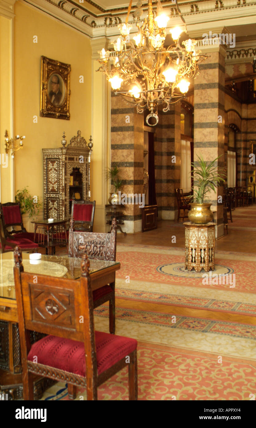 Agatha Christie's Hall at Pera Palas Hotel in Istanbul, Turkey Stock Photo