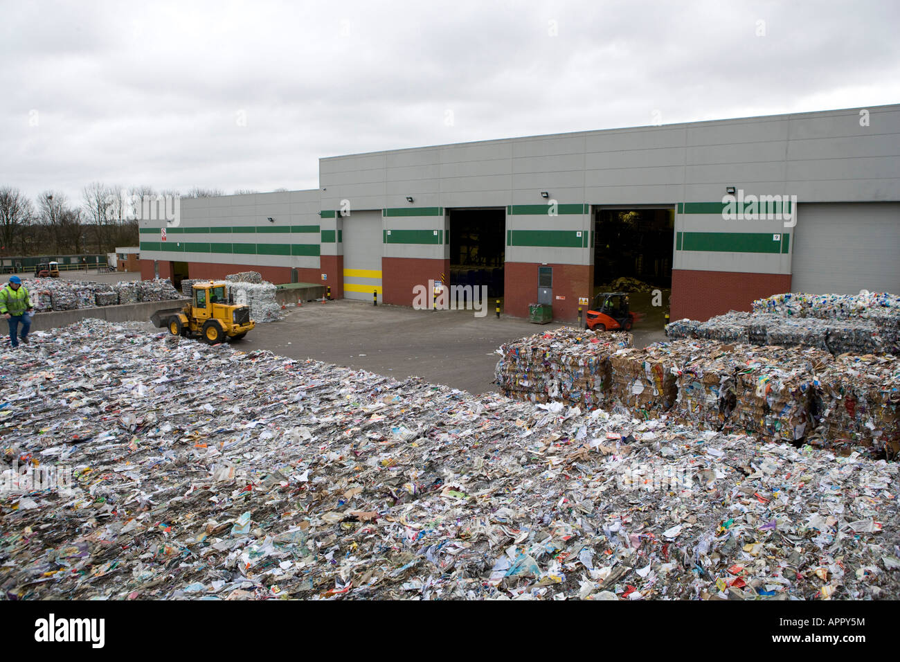 Community waste recycling Milton Keynes Stock Photo Alamy