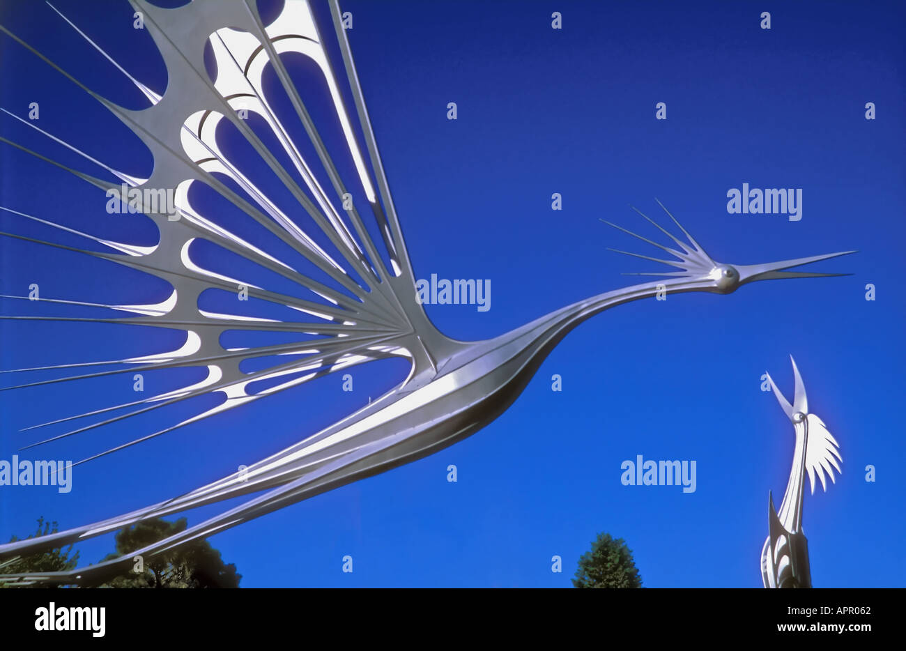 Metal sculpture in a garden at Colorado Springs CO USA Stock Photo Alamy