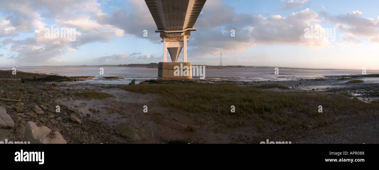 Severn Bridge Beachley 01 Stock Photo Alamy