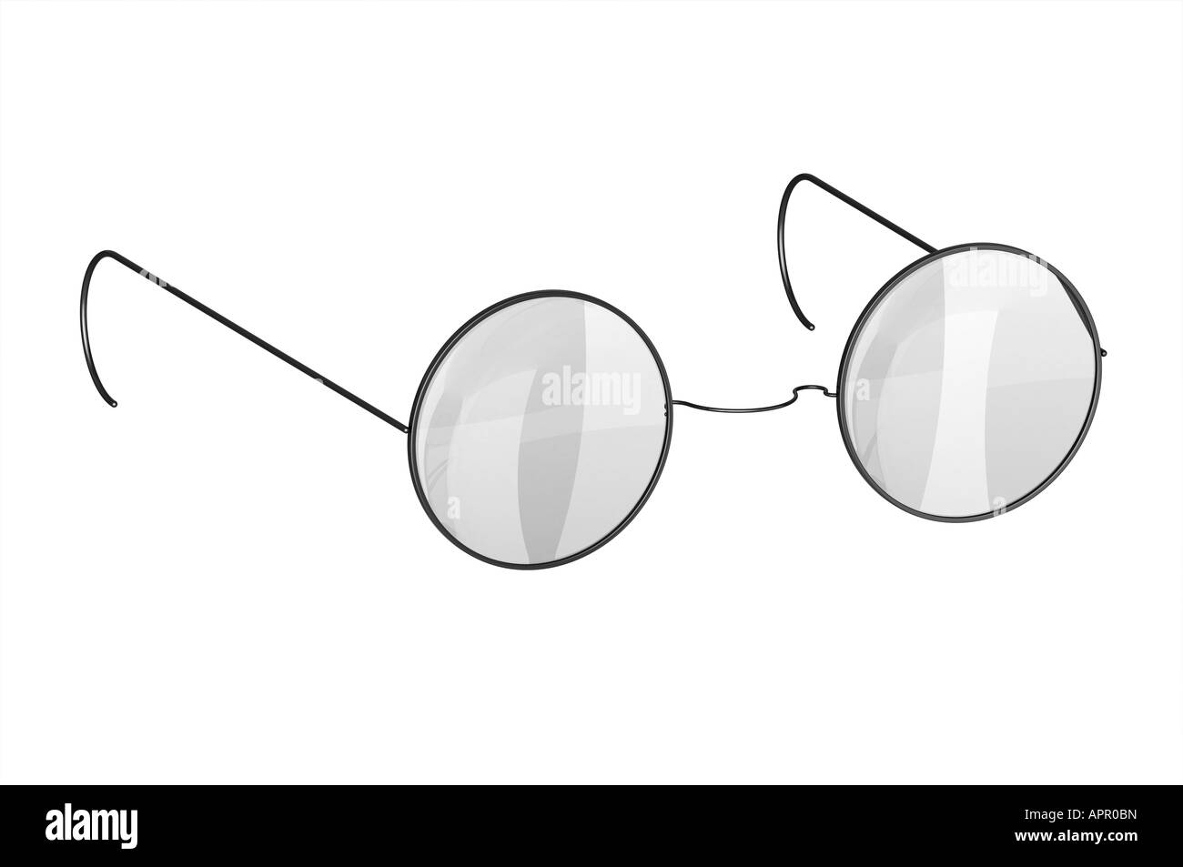 Round spectacles glasses Stock Photo