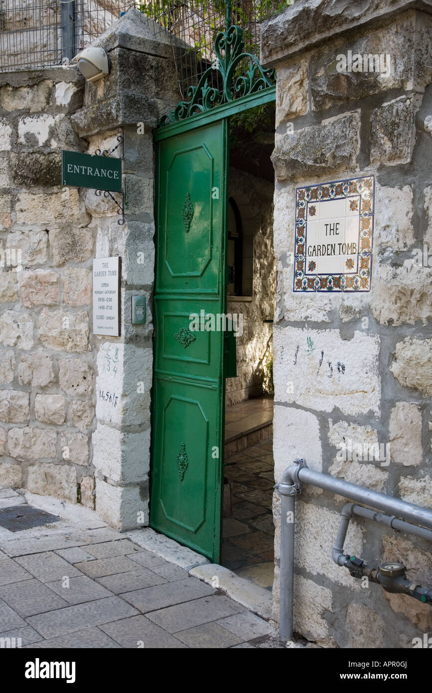 Stock Photo of the Entrance to The Garden of The Tomb in Jerusalem Stock Photo