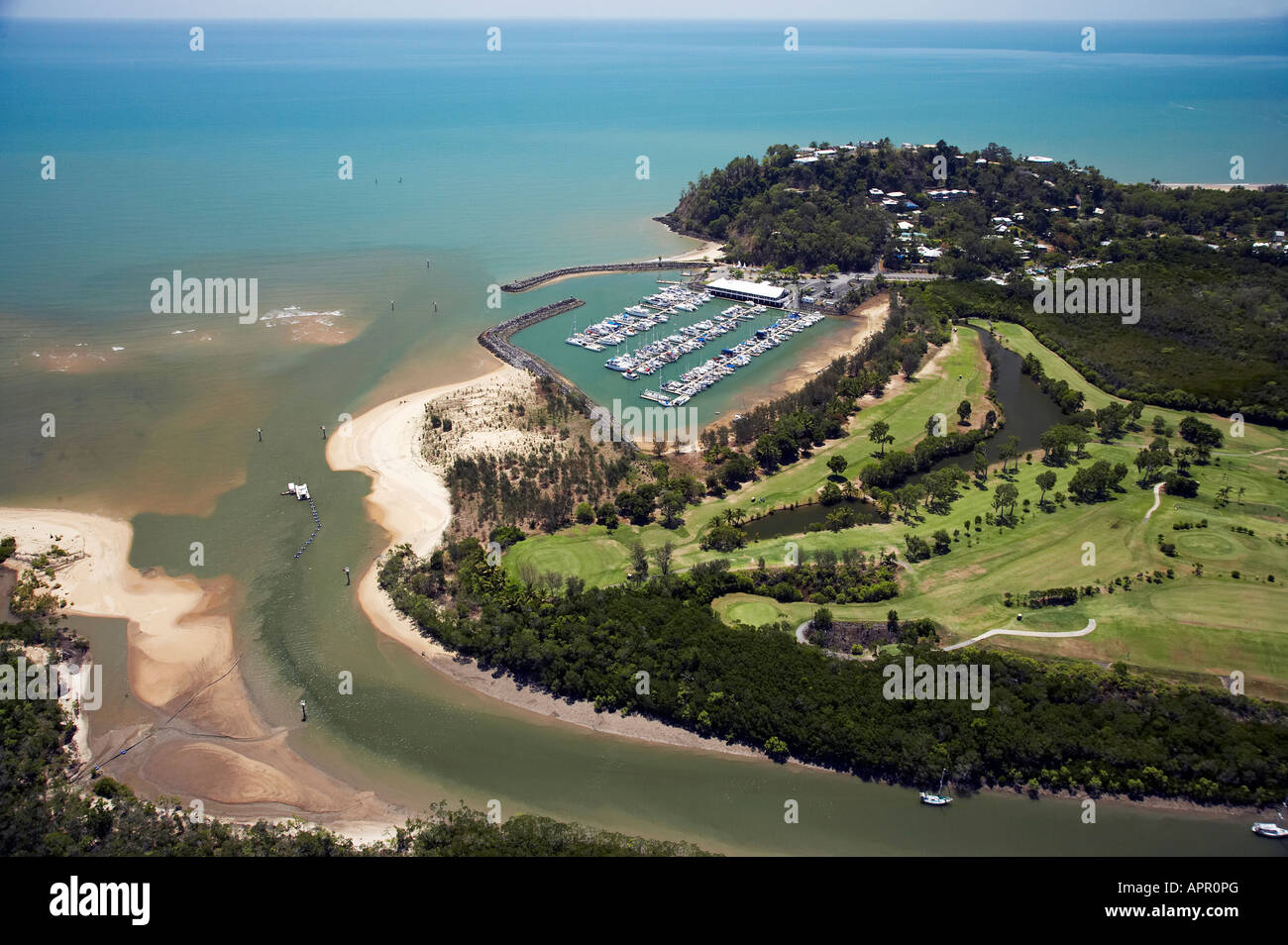 Golf Course and Half Moon Bay Marina Yorkeys Knob Cairns North