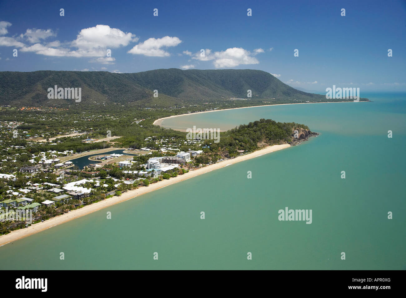 Trinity Beach Cairns North Queensland Australia aerial Stock Photo