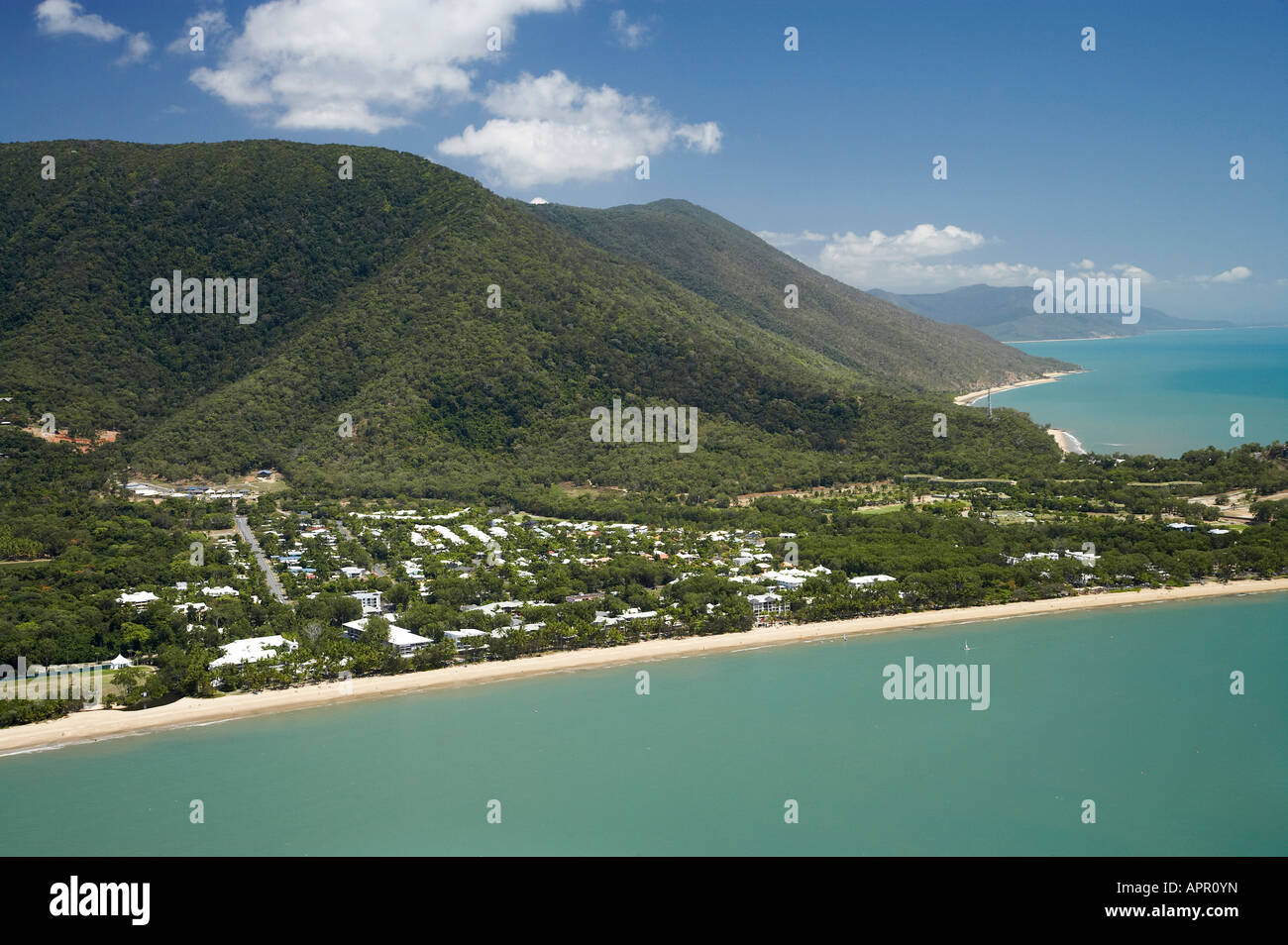 Palm Cove Cairns North Queensland Australia aerial Stock Photo Alamy