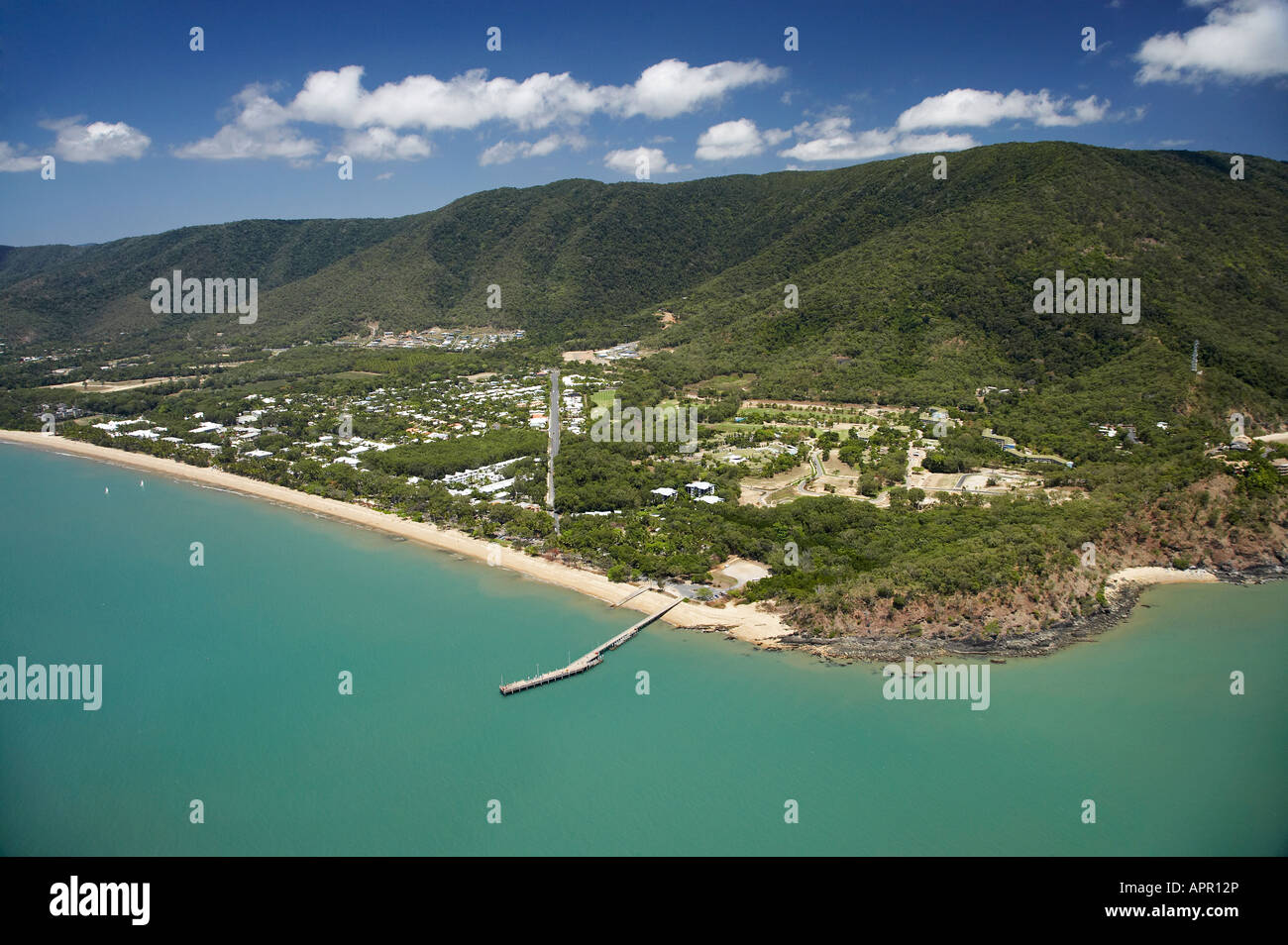 Palm Cove Cairns North Queensland Australia aerial Stock Photo Alamy