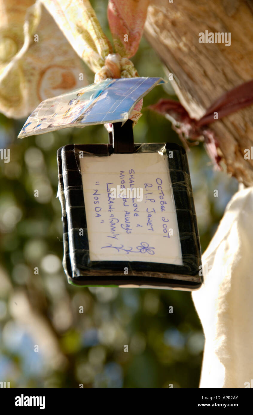 Memory tree with tokens of remembrance at Saint Elias Church Protaras ...
