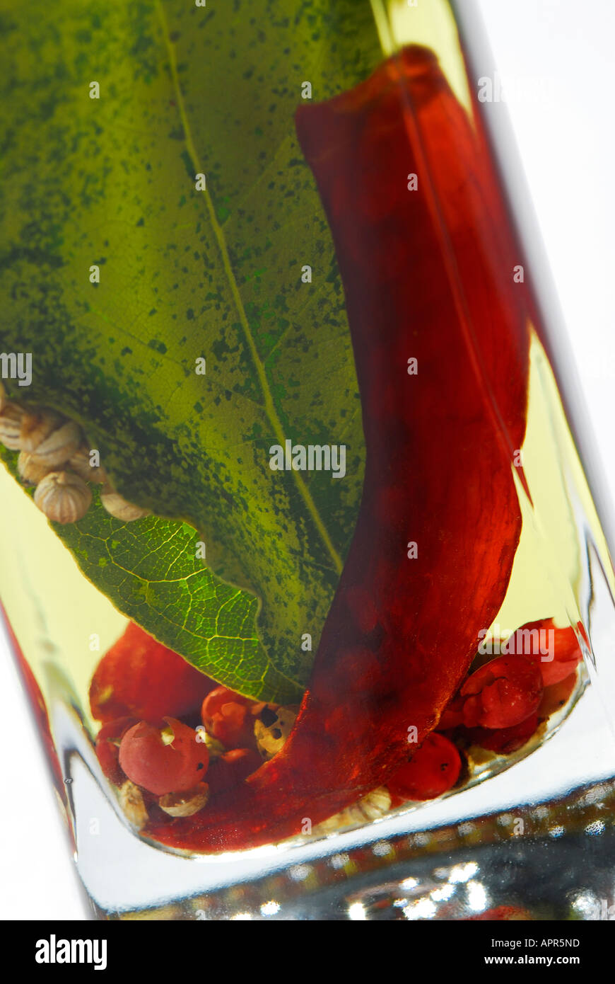 bottle of chilli oil Stock Photo