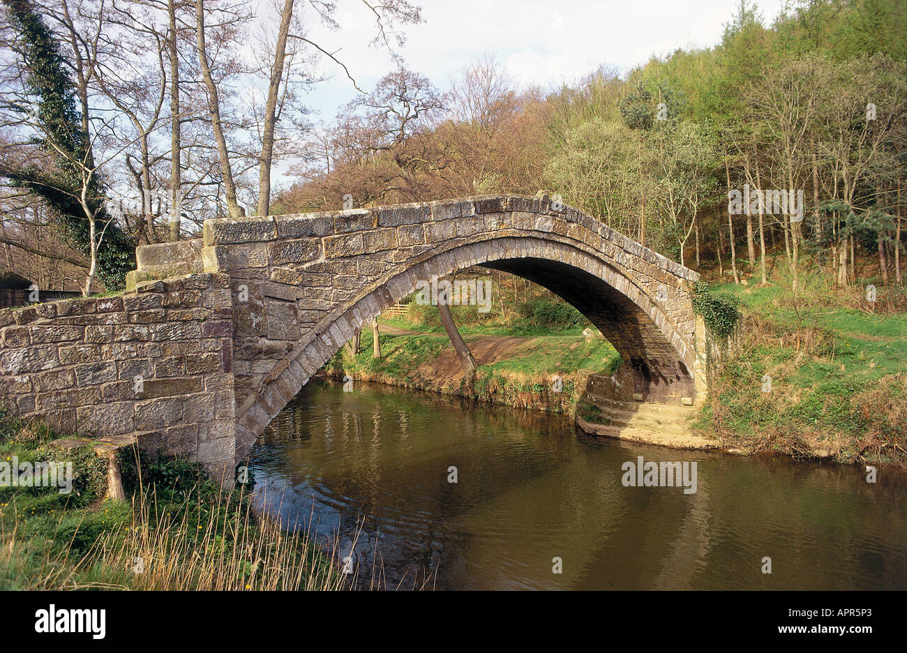 The old Beggar s Bridge which crosses the River Esk was built by a ...